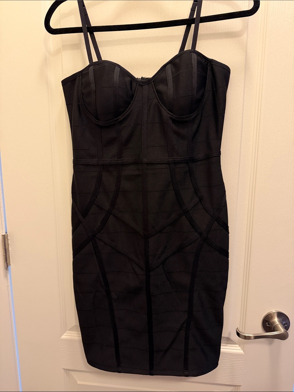 Haute Monde Black Bustier Bandage Mini Dress